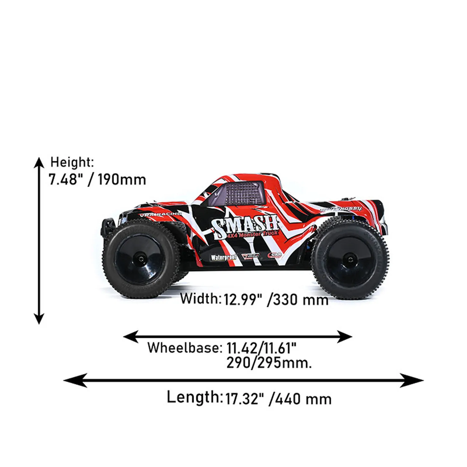 

Игрушки ПВХ Shell VRX RH1066 1/10 RC Off Road Автомобиль с дистанционным управлением Электрический Monster Truck 45A ESC 3650 Амортизатор с бесщеточным двигателем