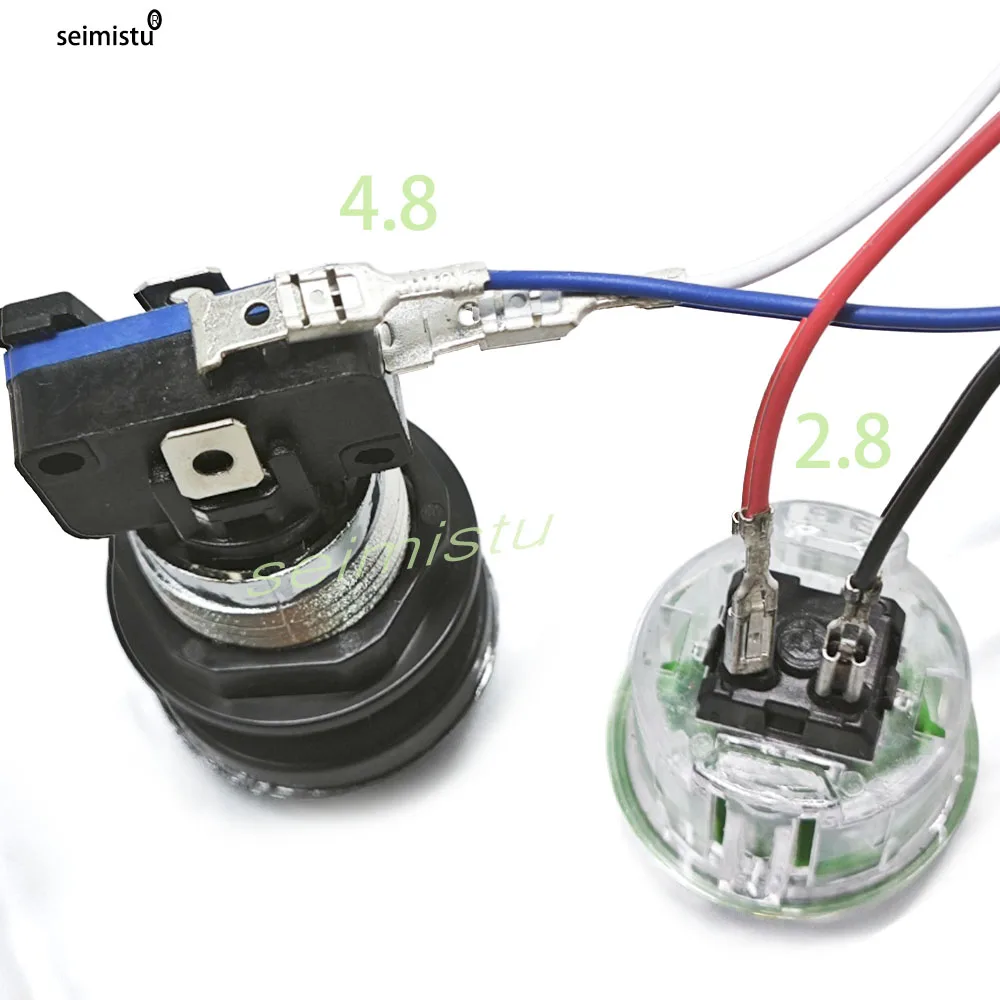 2-poliges H2.54-Kabel, DuPont-Kabel, Anschlusskabel, 4,8 mm/2,8 mm, für Zero Delay Arcade USB Board, Happ Joystick, SANWA-Drucktaste, 20 Stück – Detail 4