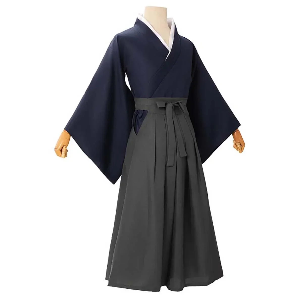 

2026 Adult Men Anime Kenshin Himura KENSHIN Blue Kendo Kimono Cosplay Costume Or Wig