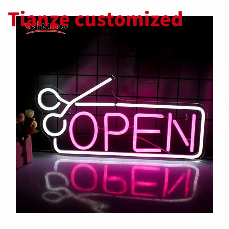 

(Customized) dropshippingdesign led neon light name custom drop open advertisement board neon sign