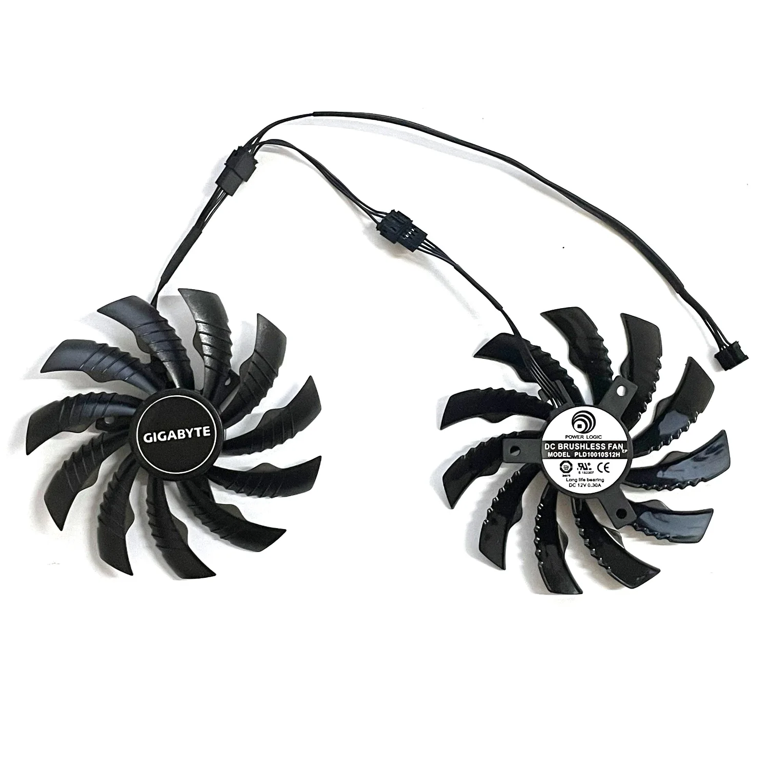 Gigabyte GTX 1650 GTX1660 Ti 비디오 카드 RTX 2060/2070 그래픽 카드 팬용 2PCS 95Mm PLD10010S12H GPU 교체 냉각 팬