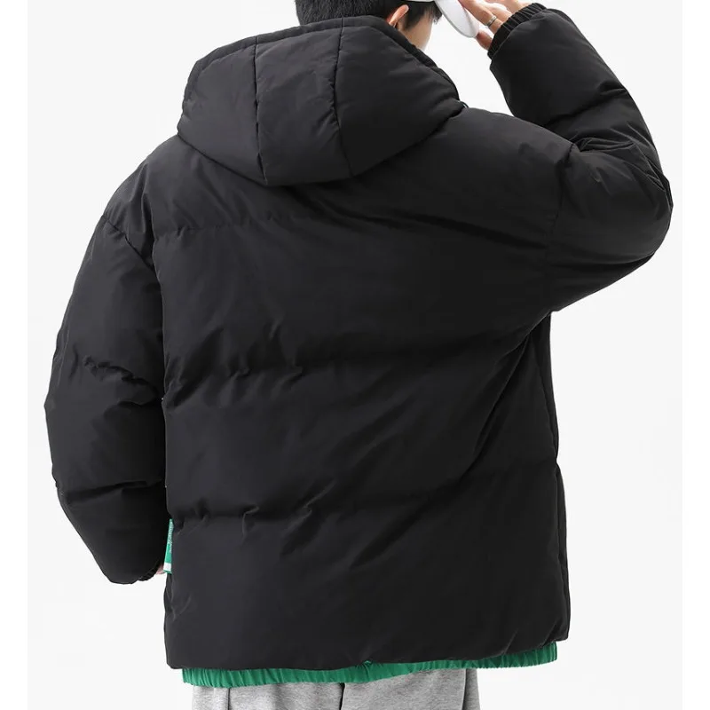 2023 neue Männer Baumwoll mantel Herbst Winter jacke falsch zweiteilig plus Fleece dicke warme Parkas lose Trend Outwear Kapuzen mantel