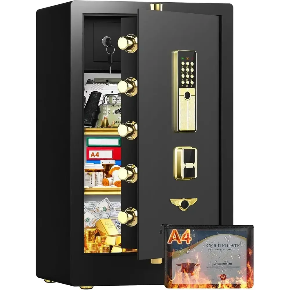 

Extra Large Heavy Duty Waterproof Safe with Anti-Theft Protection and Dual Alarms, Ideal for Home or Office Use