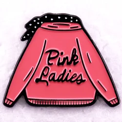 Pink Ladies Coat Enamel Pin 90s Movie Greases Badge Brooch Jewelry Gifts