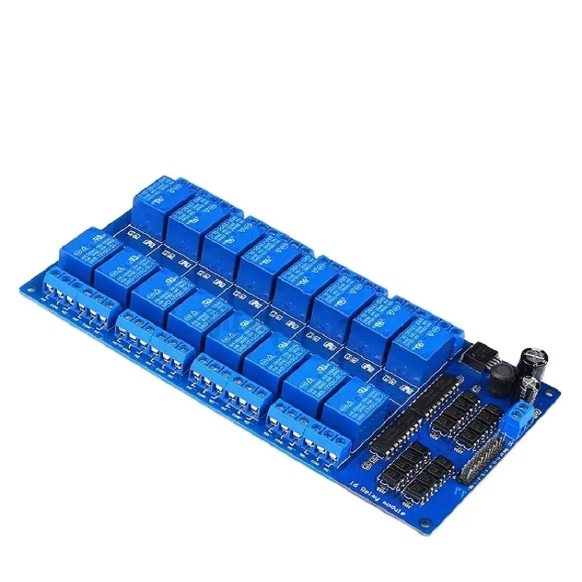 16-Way Relay Module, Optocoupler Isolation, High And Low Voltage, Level Trigger, PLC Control Board 12v