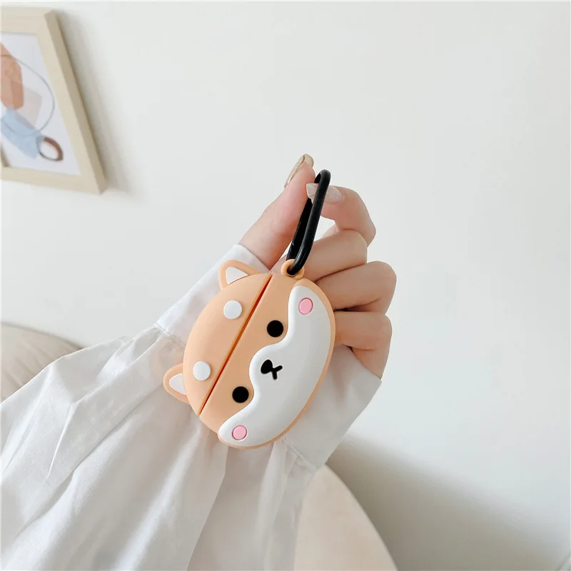 Симпатичный милый чехол Shiba Inu с рисунком Kawaii для Airpods Pro 1, 2, поколения, силиконовый чехол для Apple Airpods 4 3 2 Gen Shell