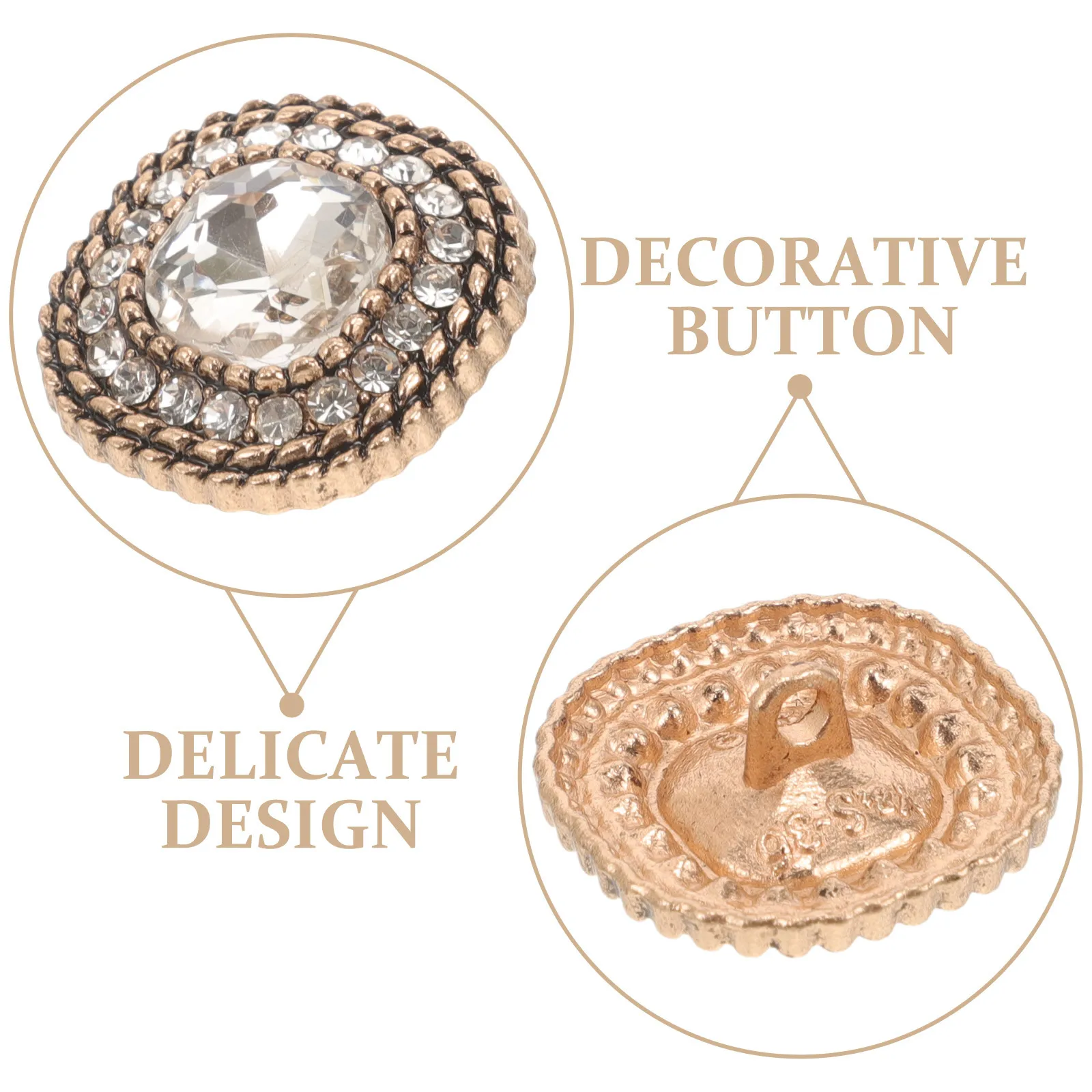 

10Pcs Metal Buttons Embellishments Decorative DIY Buttons for Clothes Hats Belts Sewing Craft Western Styled Button Pack