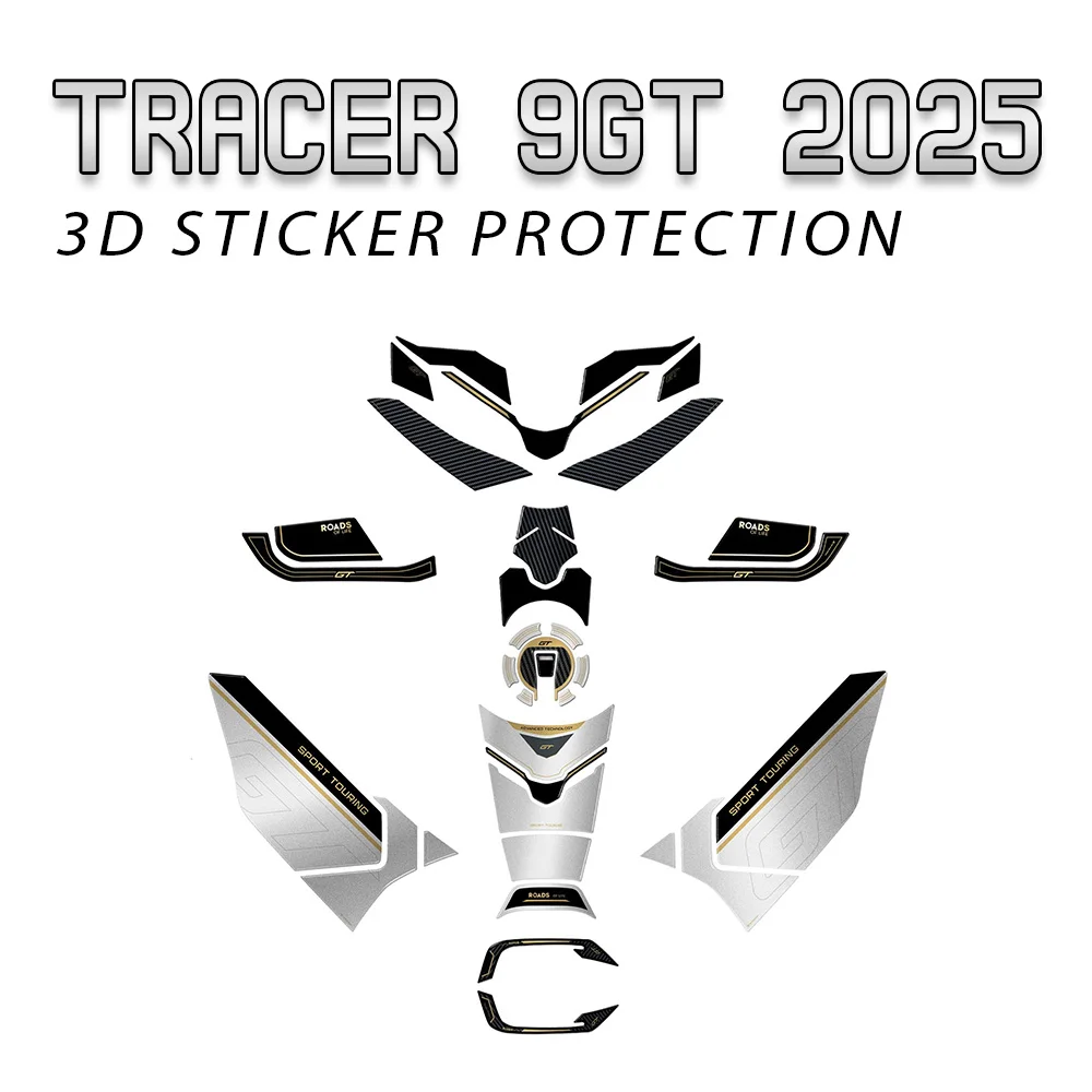 

Для мотоцикла Tracer 9 GT 2025 3D защитные наклейки из смолы полный комплект декоративных аксессуаров Tracer 9GT 2025 керамический лед