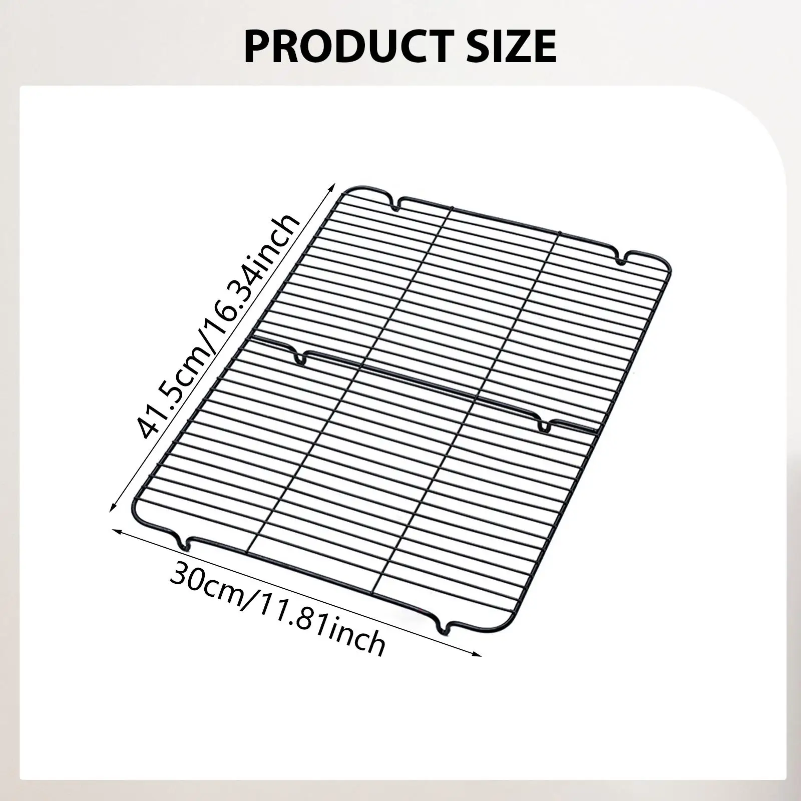 

Multipurpose Cooling Rack Iron Construction Nonstick Cake Rack Baking Oven Tray for Kitchen Bakery Camping