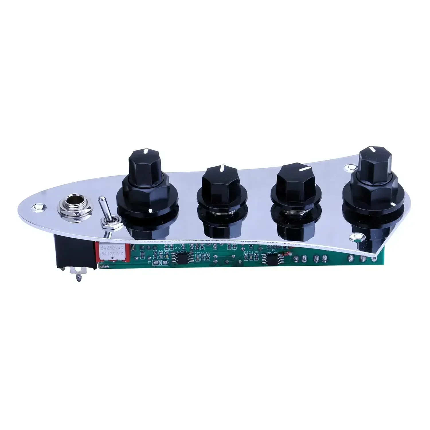 Guitar Control Plate - Prewired Volume/Tone Circuit for Electric Bass with Stainless Steel Plate For JB bass Parts view 6