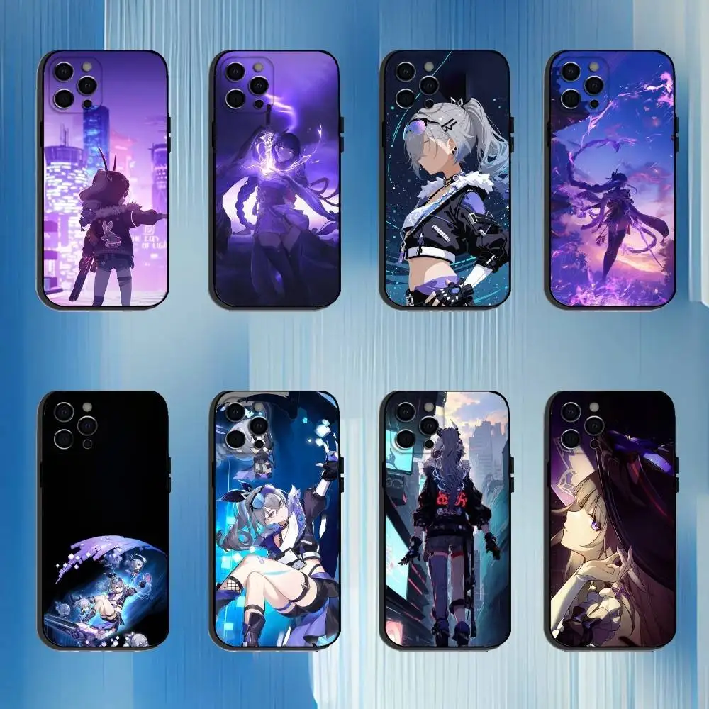 

H-Honkai Silver Game Wolf Phone Case For iPhone 16,15,14,13,12,11 Plus,Pro Max, Others Soft Black Cover