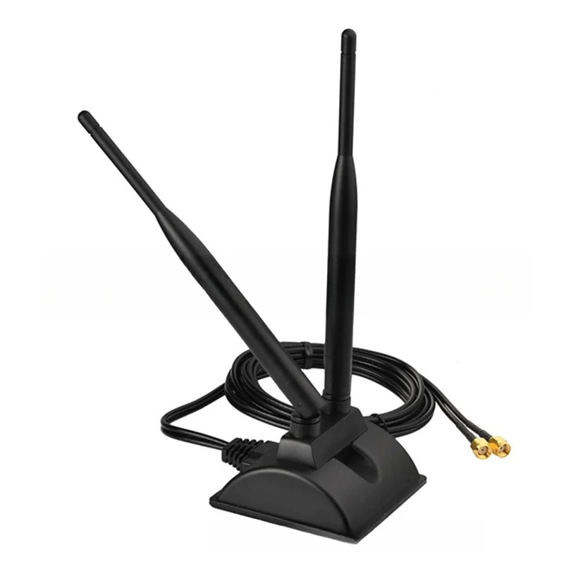 Dual Band Wireless Network Card Antenna 2.4G 5G 5.8G High Gain Desktop Suction Cup WIFI Bluetooth Antenna for Enhanced Network S