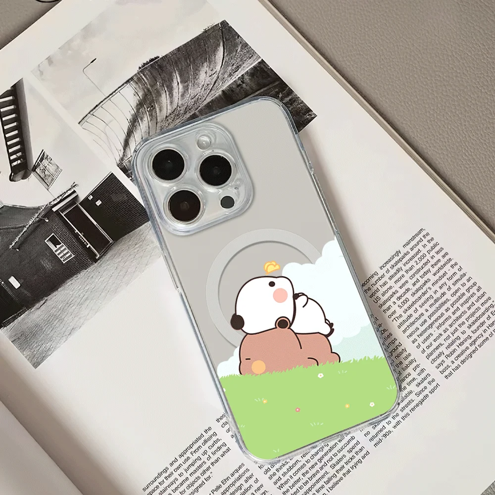 BUBU DUDU Cartoon Phone Case for iPhone 12 11 13 14 15 16 Max Pro Plus Magsafe Magnetic Wireless Cover