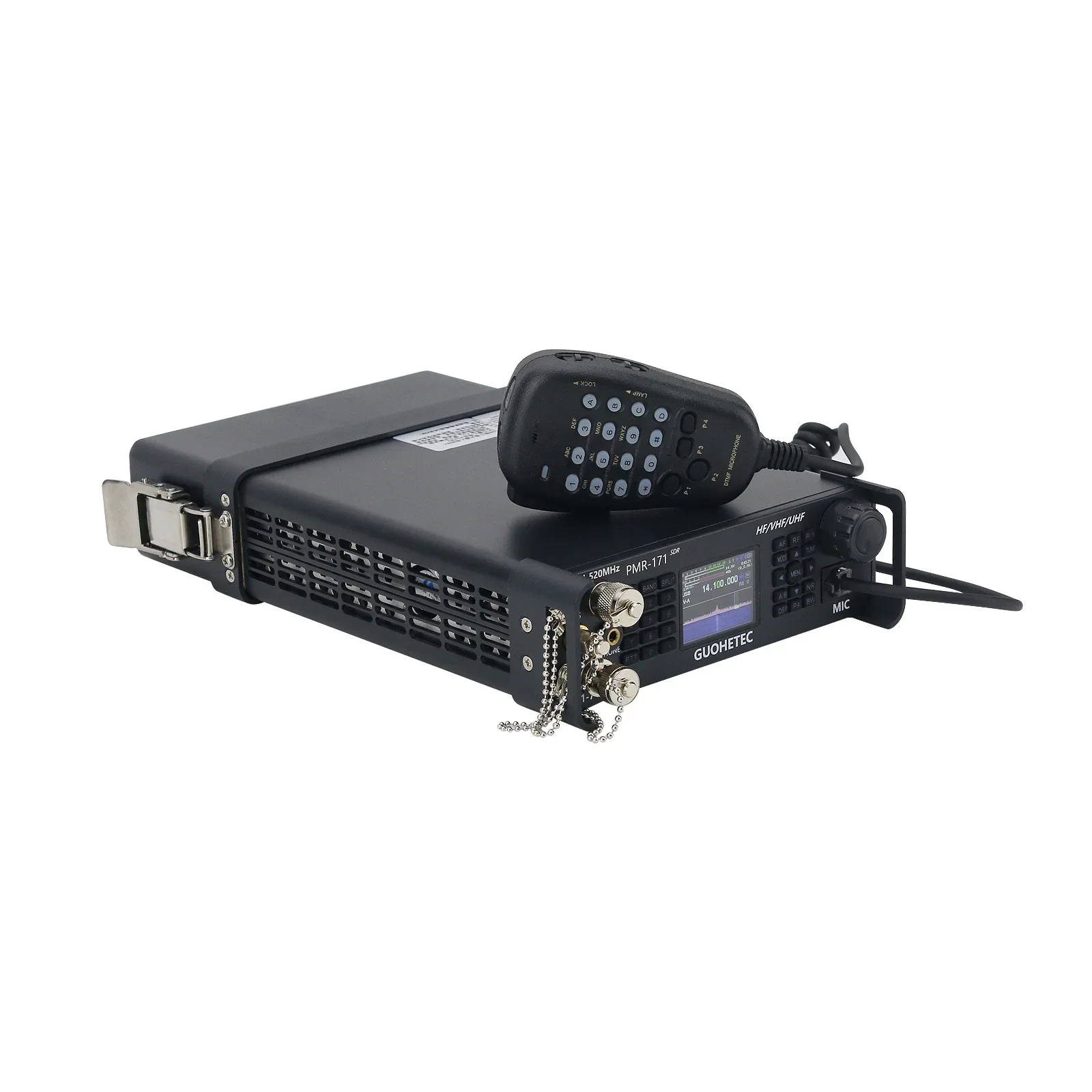 

！HAMGEEK PMR-171 100KHz-2GHz 20W Tactical Radio SDR Transceiver VHF UHF + GPS Compass and DMR Modules