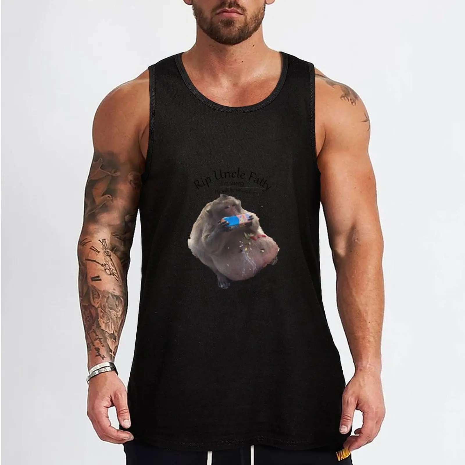 Rip Uncle Fatty Tank Top sleeveless t-shirts for men gym men