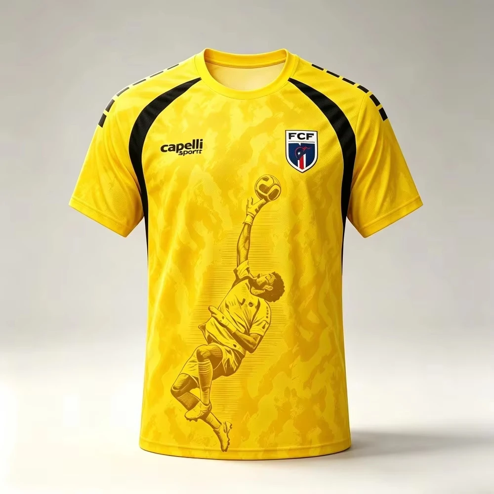 2026 Summer Cape Verde Summer Vozinha No.1 Goalkeeper Football Jersey Training Sport Men's Breathable Comfortable T-Shirt Unisex