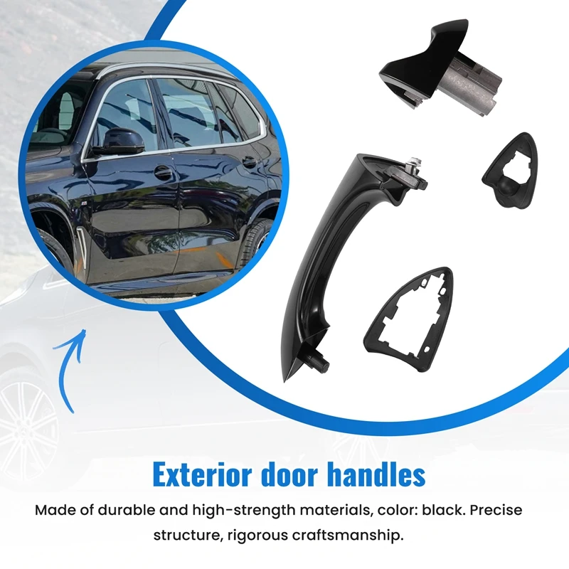 

Best-Selling 1Set Front Rear Left Right Exterior Door Handle Kit For X5 E53