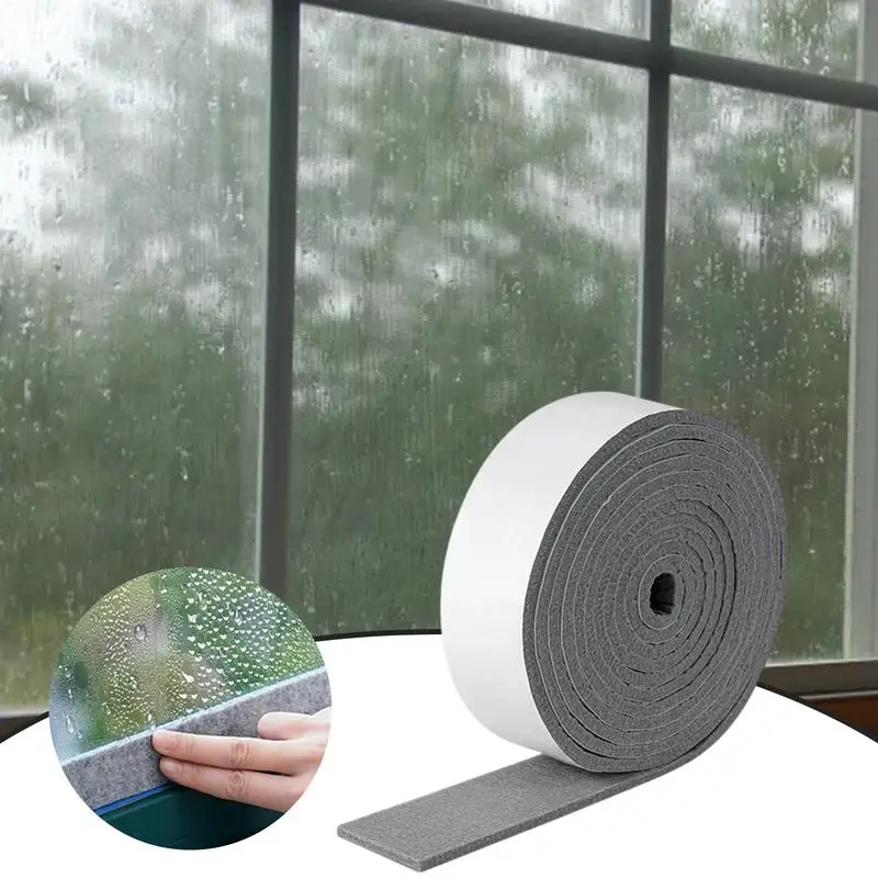 1 roll Window Anti-condensation Strips Glass Water Absorb Sticker Window Condensation Absorbent Strips Moisture Absorbent Strip