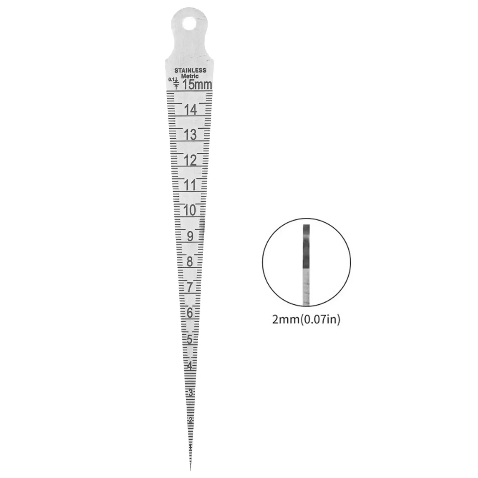 For Cylindrical Bores Taper Gauge Workshop Color As Picture Show 0.7mm 2mm Thickness Stainless Steel Light Weight
