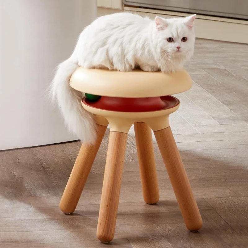 Wooden Removable Small Footrests Comfortable Modern Stability Ottomans for Room Aesthetic Bedroom Furniture