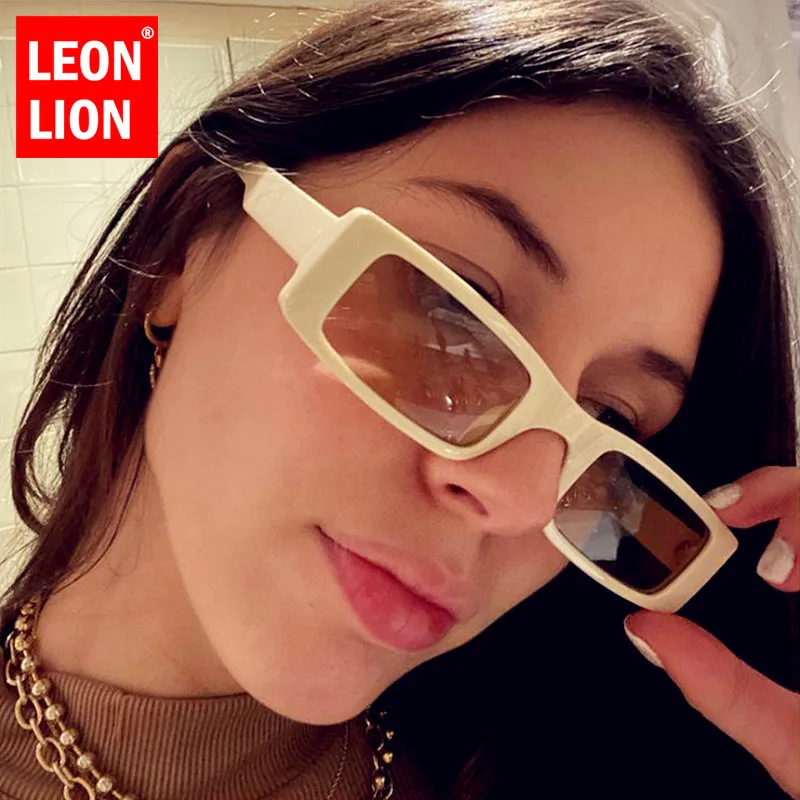 LeonLion Small Square Sunglasses Women 2023 Vintage Glasses for Women/Men Rectangle Shades for Women Luxury Gafas De Sol Mujer