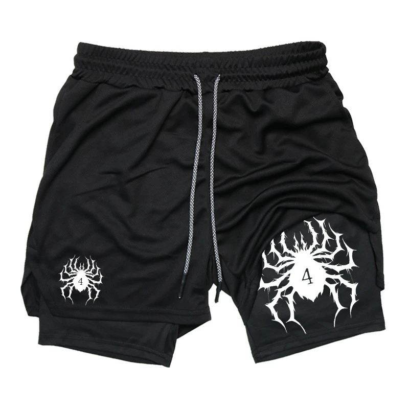 Double-Layer 2-in-1 Performance Shorts for Men Gym Workout Running Shorts with Phone Pocket Towel Loop Sport Athletic Activewear