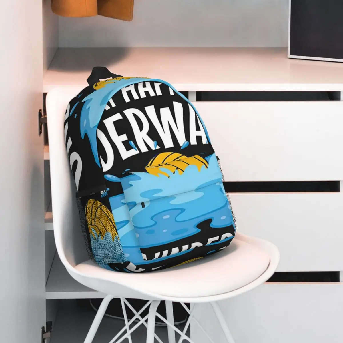 Water Polo What Happens Underwater Stays Underwater Backpacks Bookbag Fashion Students School Bags Travel Rucksack Shoulder Bag