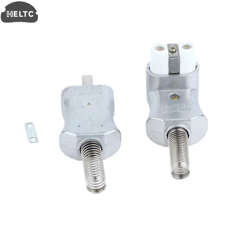 220V -600V Aluminum Shell Band Heater Plug T727 High Temperature Resistance Ceramic Socket With Spring For Electric Heating Coil