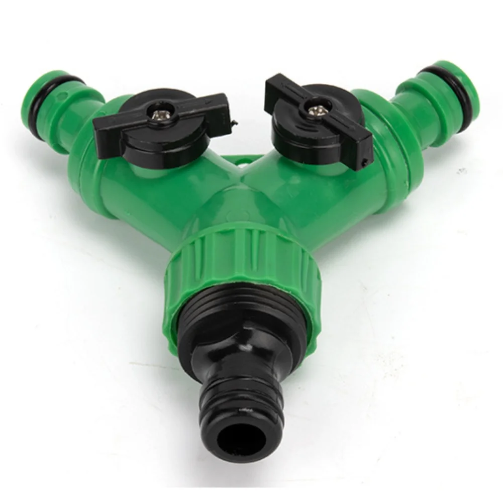 Y-Shaped Valve Three Way Diversion Connector Water Pipe With Switch Garden Faucet Adapter Garden Irrigation Tools Accessories