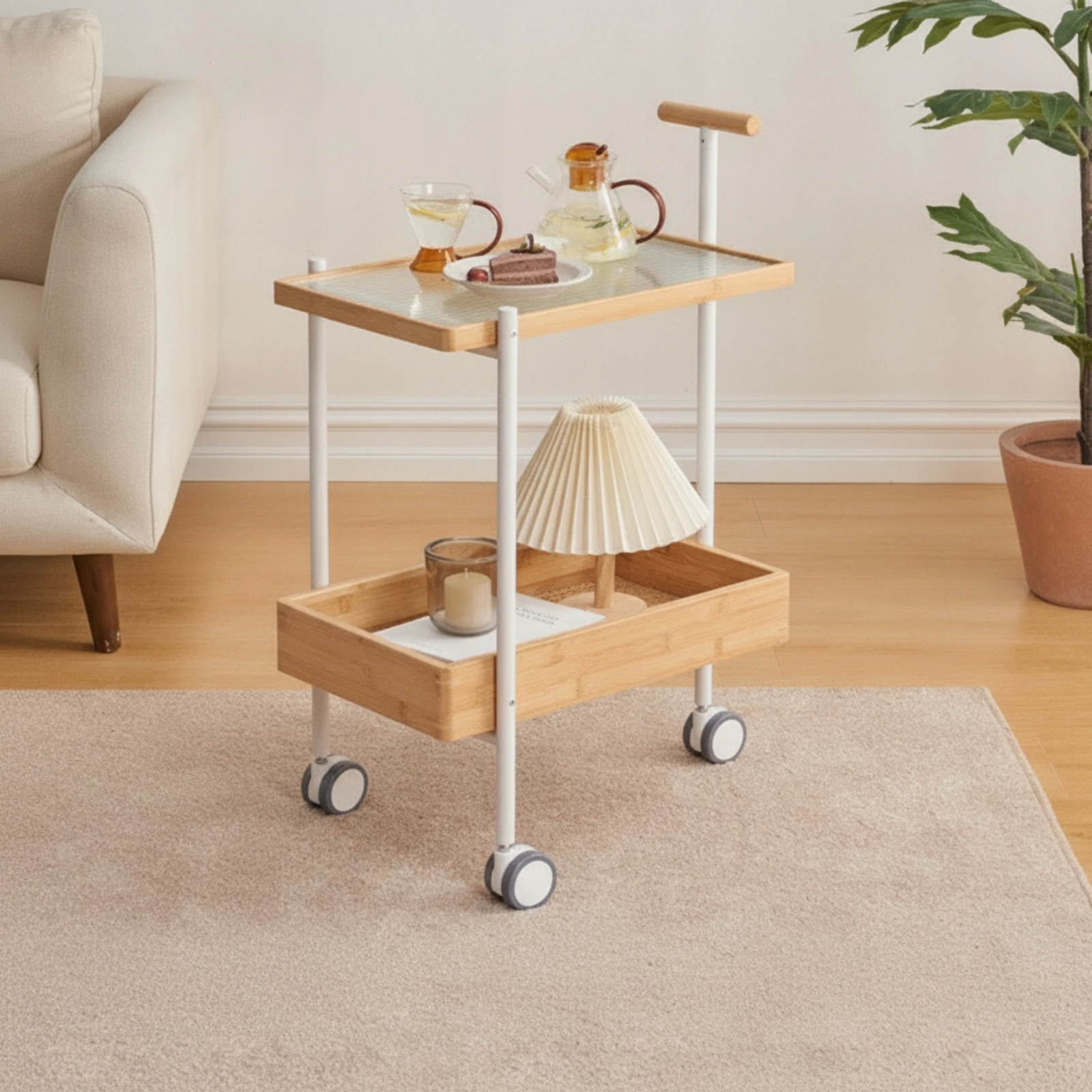 rolling-side-cart-with-handle-multi-purpose-2-tier-rolling-cart-mobile-end-table-easy-to-move-furniture-lockable