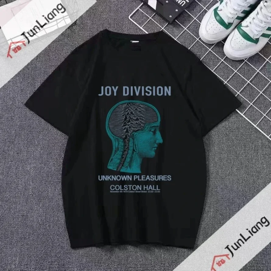 

Cotton Hillbilly Joy Division Printed Men's Humorous Black Casual T-shirt Short Sleeve Summer Loose Tops Tumblr Brand New Tees