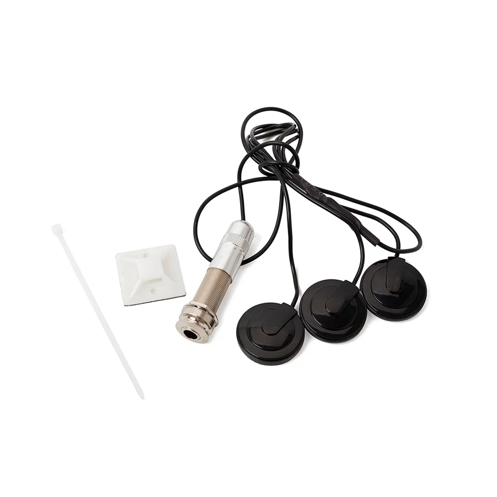 

1Set Acoustic Guitar Endpin Jack Preamp Equalizer Pickup Black Piezo Piezoelectric Humbucker Mandolin Banjo Guitar Transducer