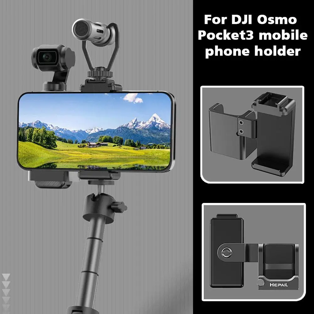 

for dji Osmo Pocket3 Extended Phone Stand Adapter Protective Border Extension Handle Cold Boot Connection Sports camera accessor