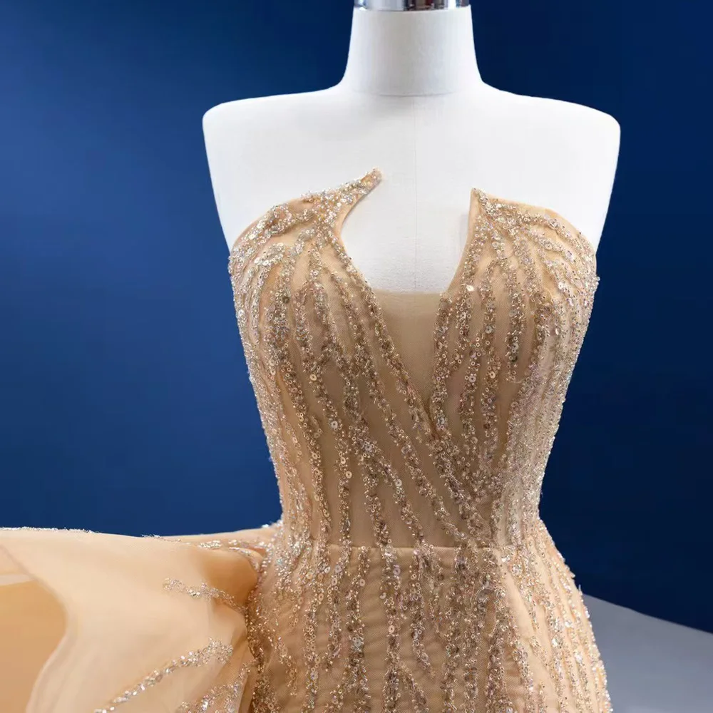 2026 Women's Sweetheart Sleeveless Evening Dress Lace-Up Back Sequined Customizable Gown For Special Occasions - view 3
