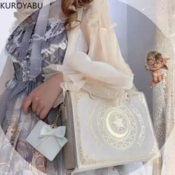 Zaini Y2k Donna Anime Moon Magic Book Borsa Lolita Borsa per ragazze Borse a tracolla Zaino cosplay giapponese Zaino in pelle