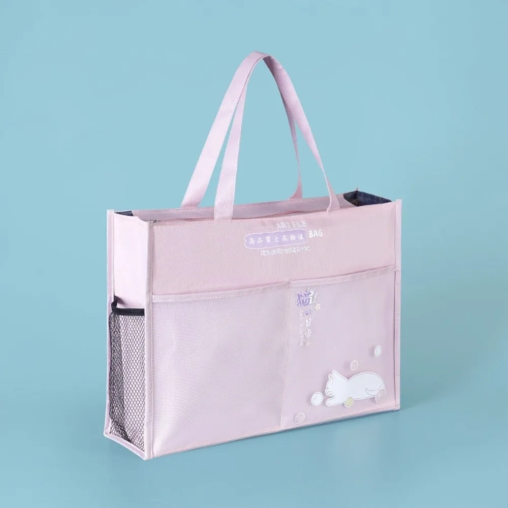 

A3 Document Bag Portable Multifunctional Zipper Pouch Bag Multi-layer with Handle File Organizer Office Student Supplies