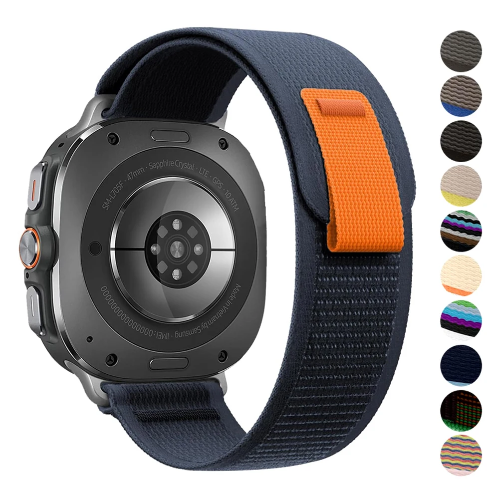 삼성 갤럭시 워치용 스트랩, 울트라 액세서리, 스포츠 나일론 손목 밴드, 트레일 루프 팔찌, 한국 갤럭시 워치 7 울트라 47mm 밴드