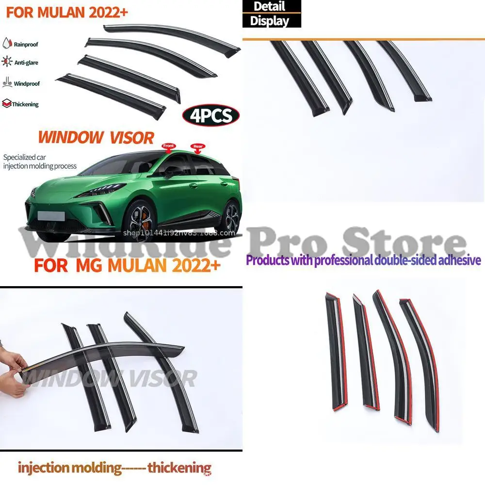 

1 set For MG MULAN 2022+ Window Visors Sun Shade Deflectors