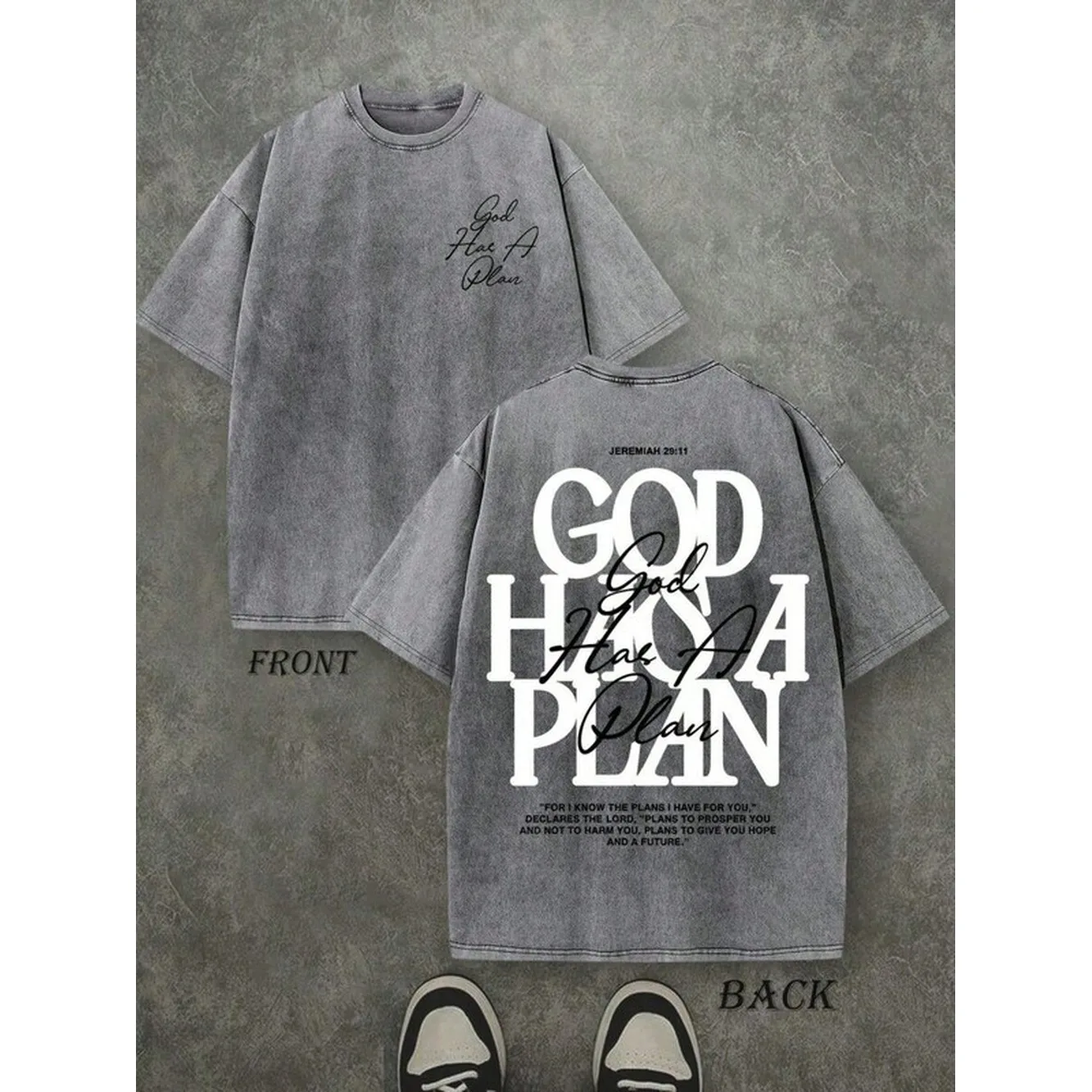 Summer ClothesVintage Washed Double-Sided Printed T-Shirt, 230g Pure T-Shirt With 