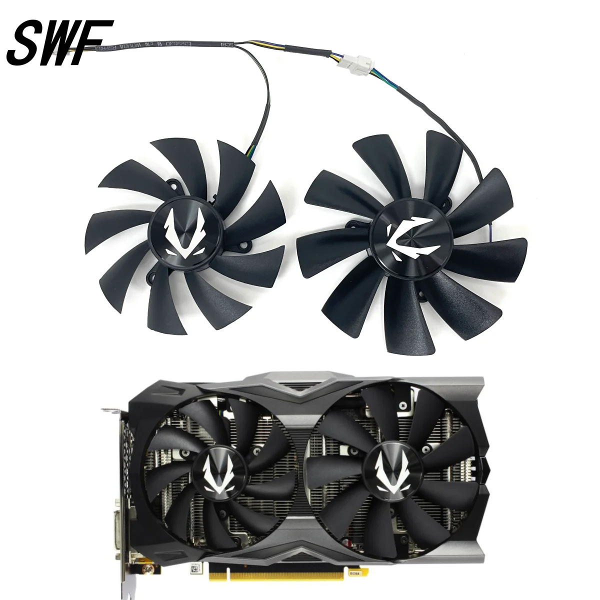 Nowy wentylator chłodzący 87MM GA92S2H 0.35A 100MM GAA8S2U 0.45A do ZOTAC GAMING GeForce RTX2070 RTX 2070 OC Mini wentylator chłodzący kartę graficzną