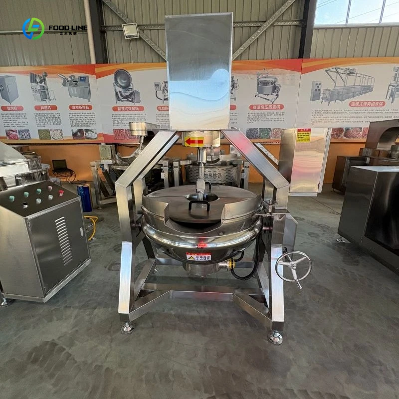 Factory Hot Sale Commercial Jacketed Kettle Tilting Cooking Pot Machine with Planetary Mixer/Scraper FL Customized