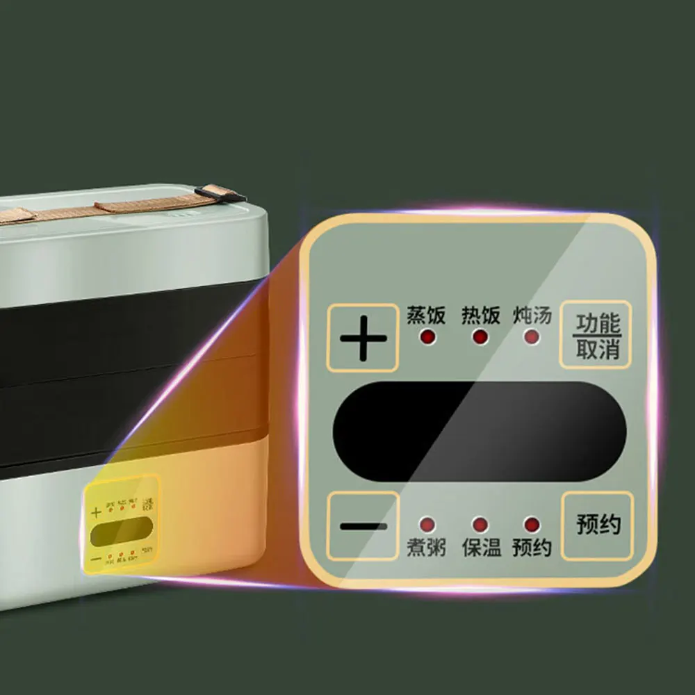 Fiambrera eléctrica portátil, se puede enchufar a la calefacción eléctrica, cocinar arroz caliente, fiambrera de autocalentamiento