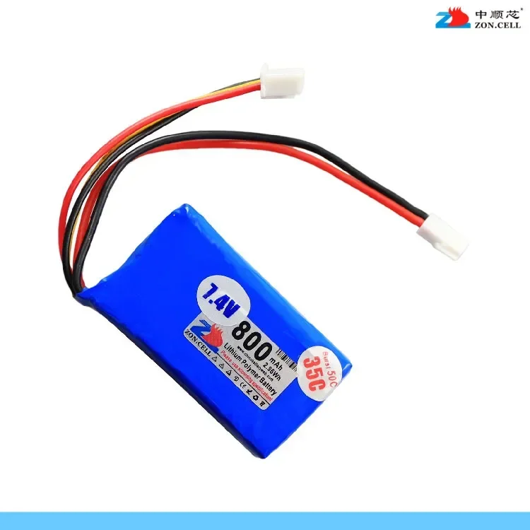 CIS core 802540 800mAh 7.4V UAV model electric toy power polymer lithium battery