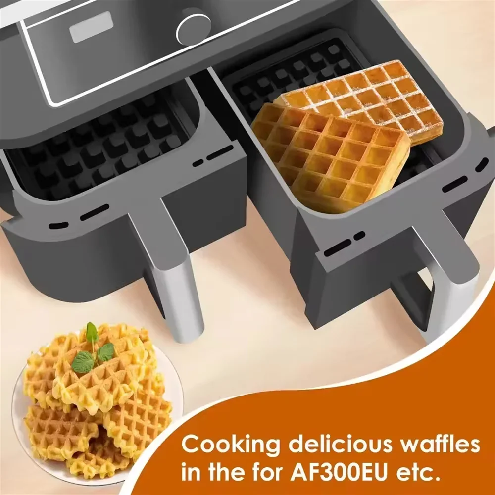 1/2pcs Air Fryer Silicone Waffle Mold, Kitchen Waffle Maker Square Waffle Mold for Cake Chocolate Craft Candy Soap Pastry Tools