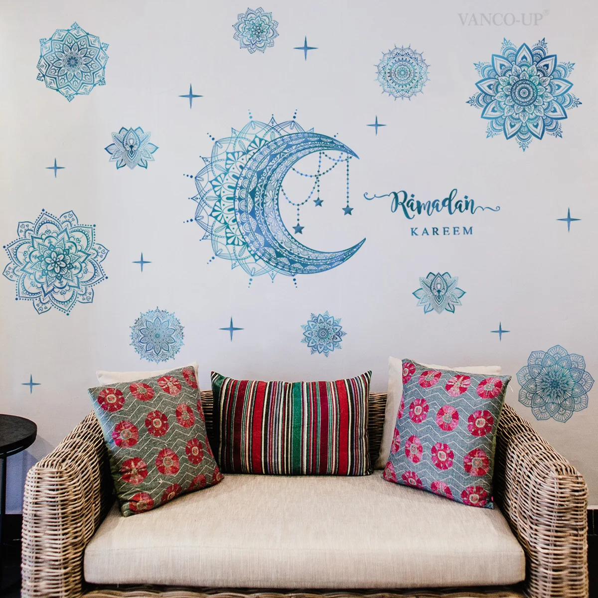 

Lunar Phase Wall Decals - Modern Moon Wall Art for Living Room & Bedroom Decor