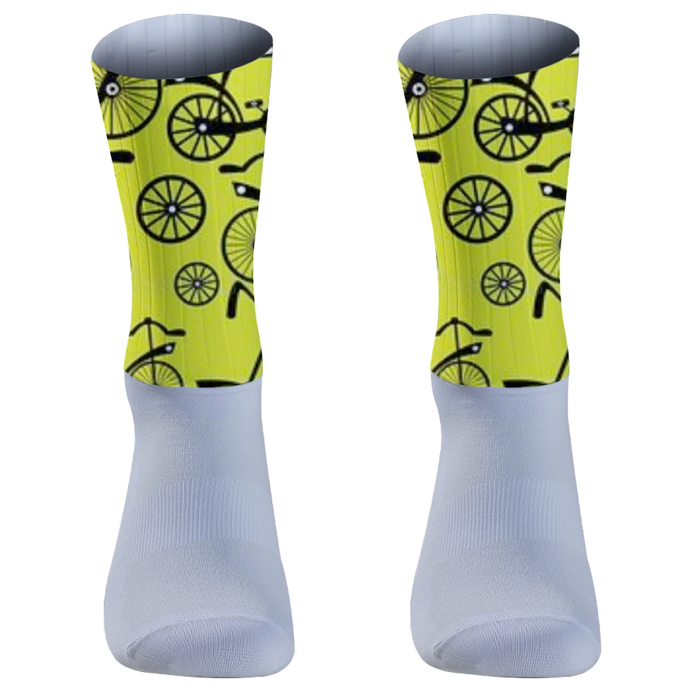 Summer Aero Bike Team Cycling Socks Men Women Silica Gel Non-slip Breathable Pro Racing Sports Socks