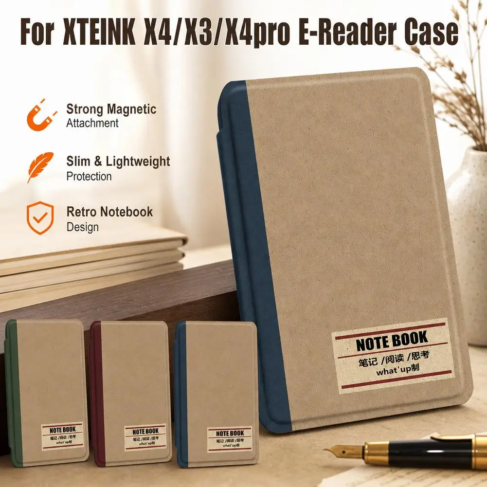 For XTEINK X4/X3/X4pro Case Shock-proof Notebook Magnetic Detachable Case Suit Clear Back Protective Shell Cover New