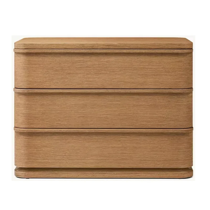 Solid Wood Bedside Table 60cm Large Italian Minimalist Light Luxury Bedroom Storage Cabinet Premium Nightstand for Home