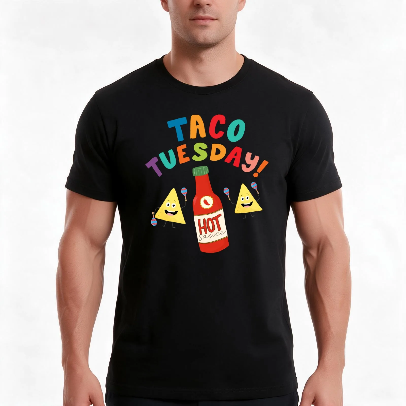 Taco Tuesday! Hot Sauce T-Shirt Summer Casual Cotton Tee Oversized Streetwear Tops Vintage Graphic Print Unisex Men Women