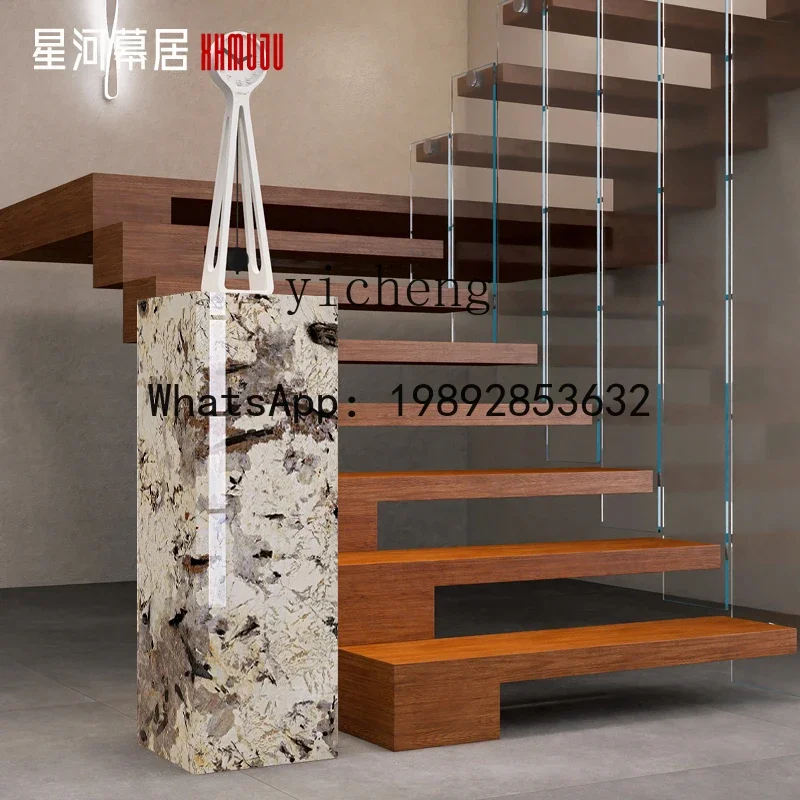 W7-Rock Slab Flower Stand Living Room Floor-standing Balcony High-end Feel Study Room Meeting Room Marble Ornament